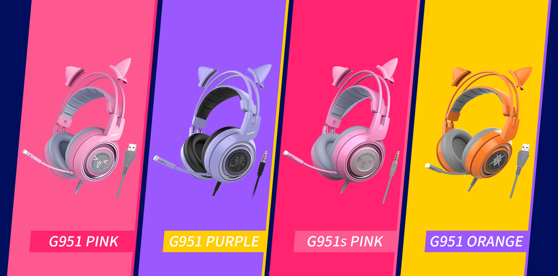 SOMiC Released 4 New Gaming Headphones for Female Gamers