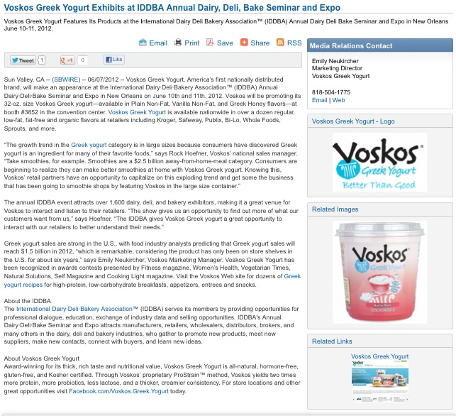 Sample press release written by FreelancePR.com'