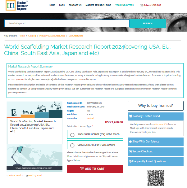 World Scaffolding Market Research Report 2024'