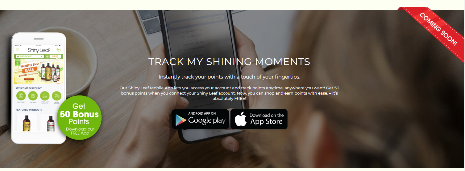 Shiny Leaf Mobile App