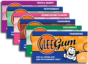 Glee Gum Comes in Eight Flavors'