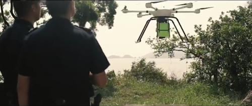 Macau Customs Officers are operating JTT drone T60 v2 for An'
