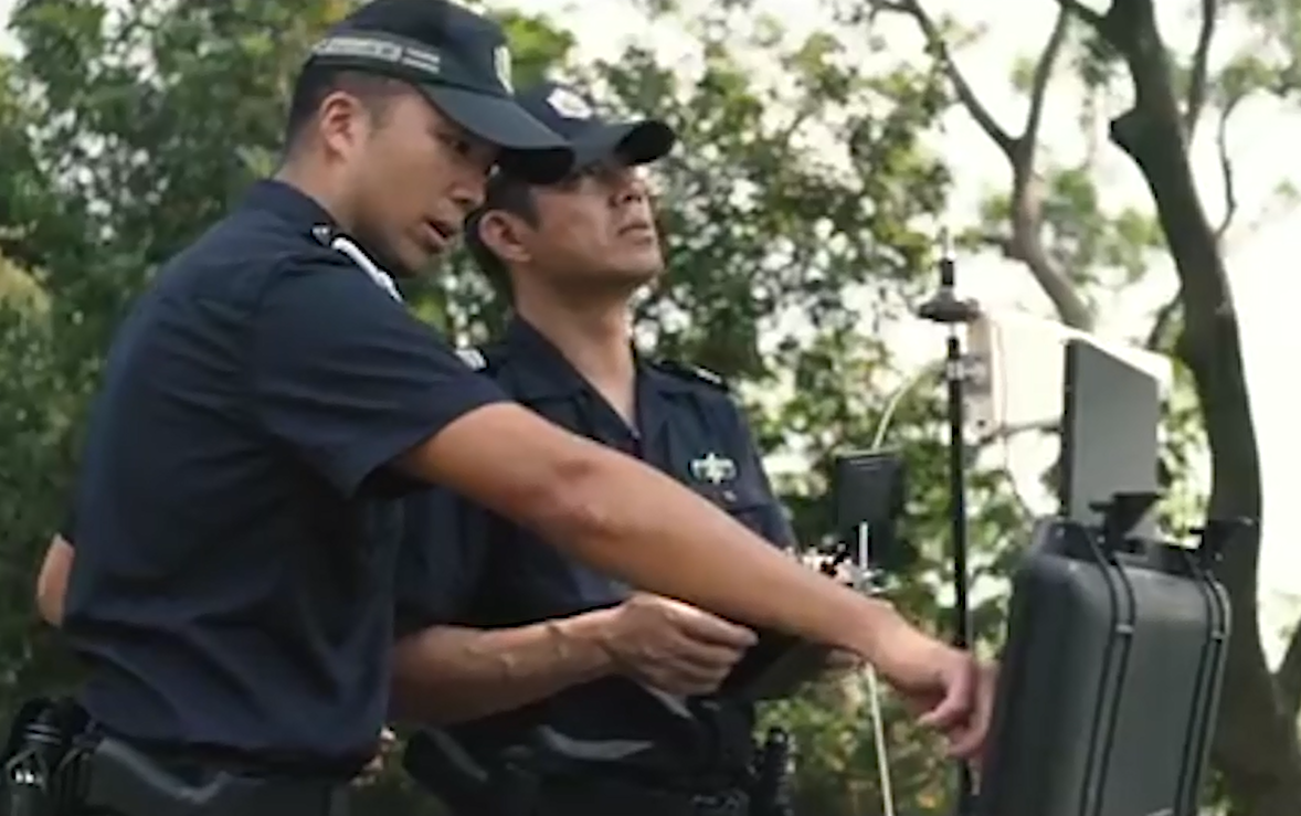 Macau Customs Officers are operating JTT drone T60 v2 for An