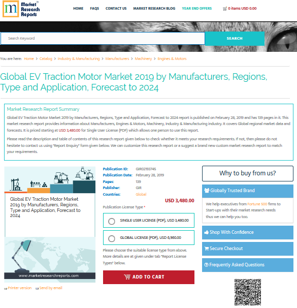 Global EV Traction Motor Market 2019 by Manufacturers'