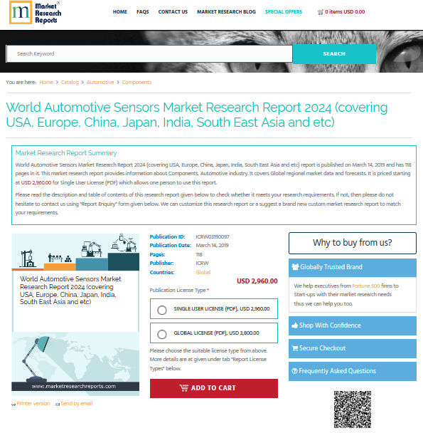 World Automotive Sensors Market Research Report 2024'