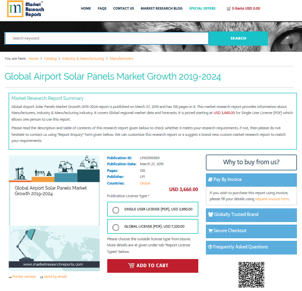 Global Airport Solar Panels Market Growth 2019-2024