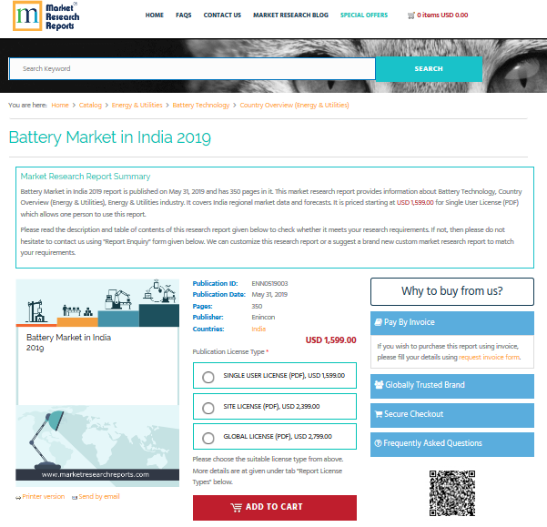 Battery Market in India 2019'