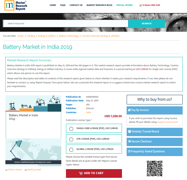 Battery Market in India 2019