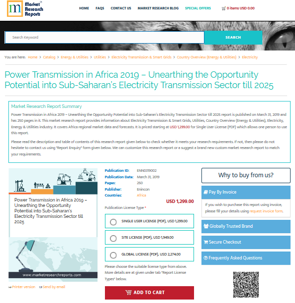 Power Transmission in Africa 2019