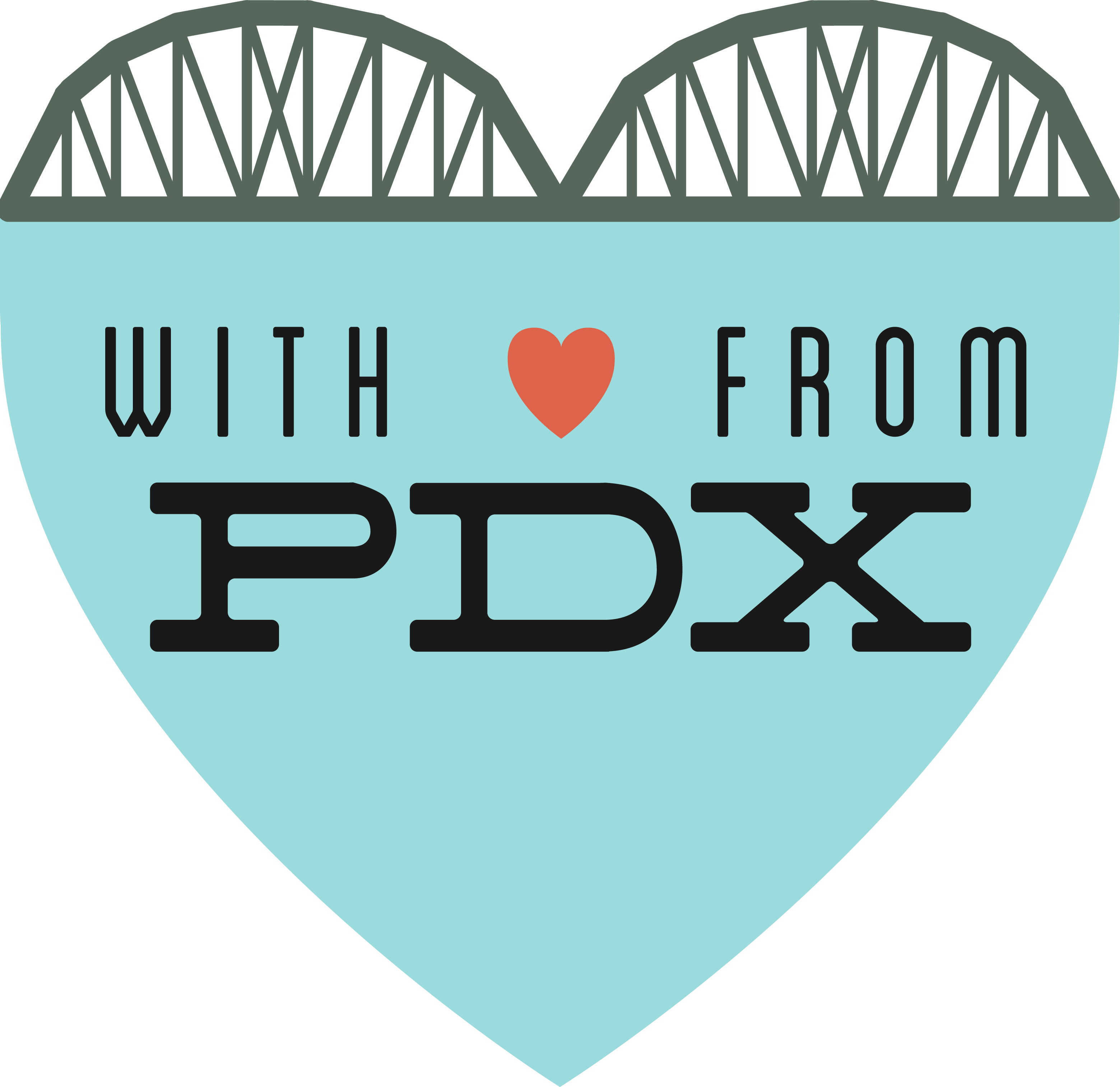 With Love, from PDX Logo