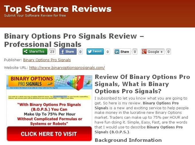 Binary Options Pro Signals'