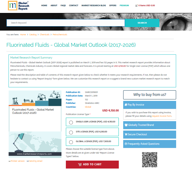 Fluorinated Fluids - Global Market Outlook (2017-2026)