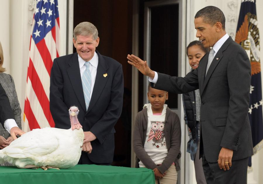 PRESIDENT  OBAMA PARDONS  TURKEY AFTER MEDIA PRESSURE