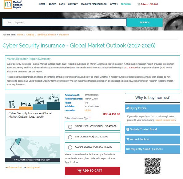 Cyber Security Insurance - Global Market Outlook (2017-2026)