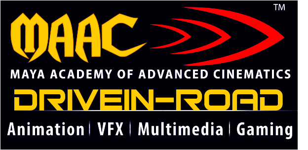 Maya Academy Of Advance Cinematics - Drive in Road Logo
