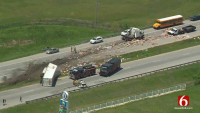 Semi Truck Accident South of Tulsa Spills Meat All Over High