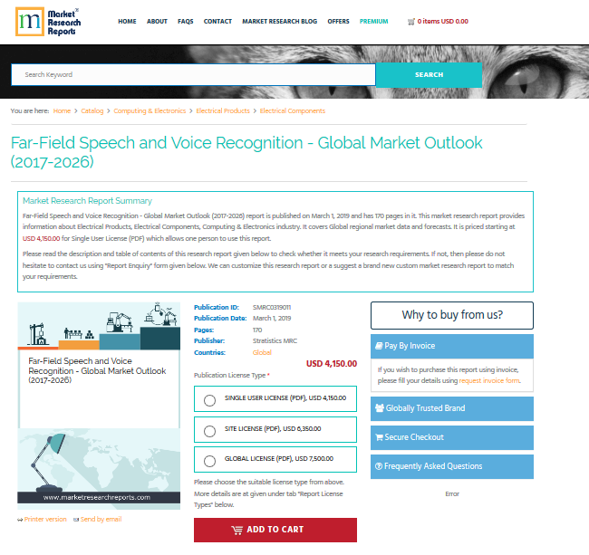 Far-Field Speech and Voice Recognition - Global Market