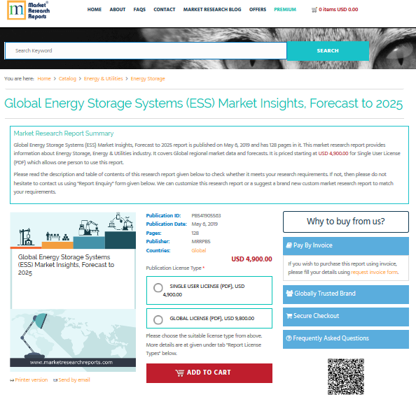 Global Energy Storage Systems (ESS) Market Insights'