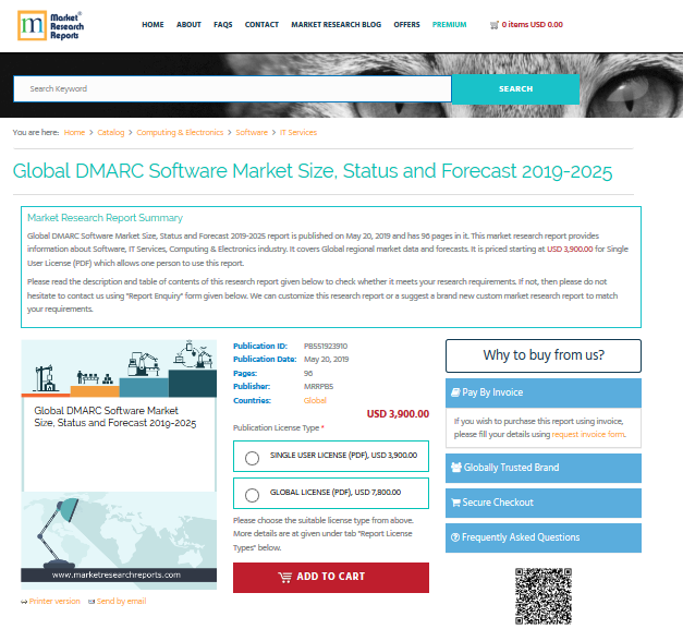 Global DMARC Software Market Size, Status and Forecast 2019'