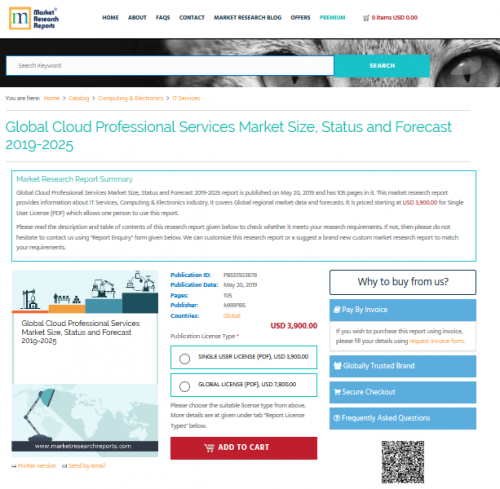 Global Cloud Professional Services Market Size, Status'