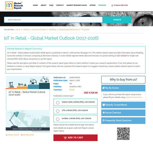 IoT In Retail - Global Market Outlook (2017-2026)'