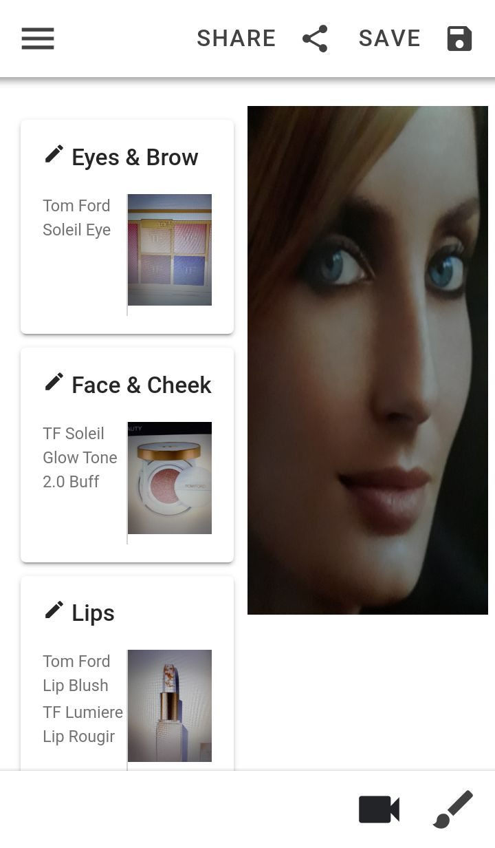 FaceMyMakeup Example Share