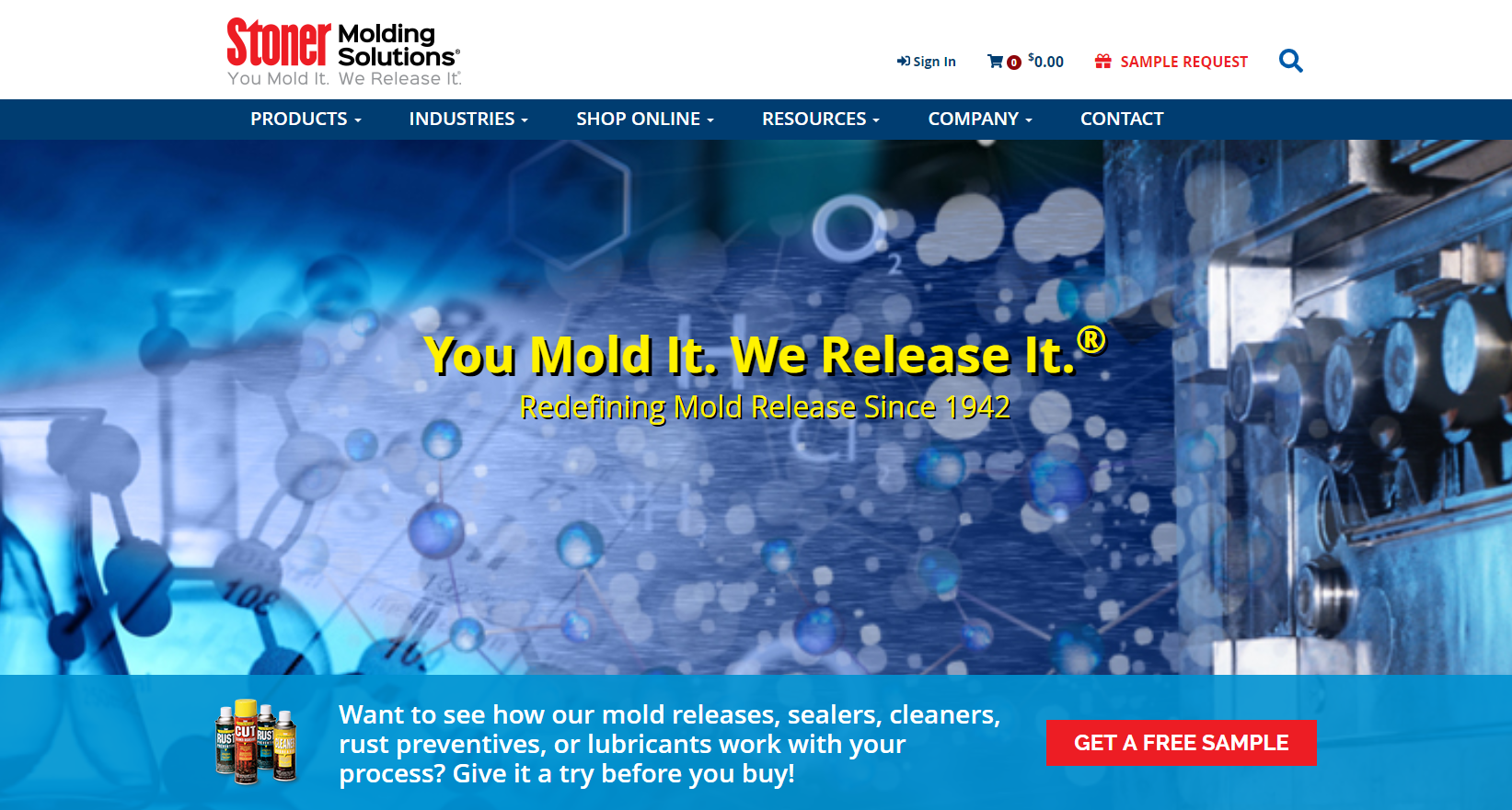 Stoner Molding Homepage Screenshot'