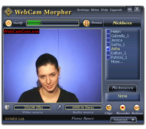 AV Webcam Morpher'