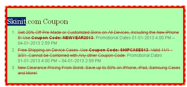 Skinit Coupon'