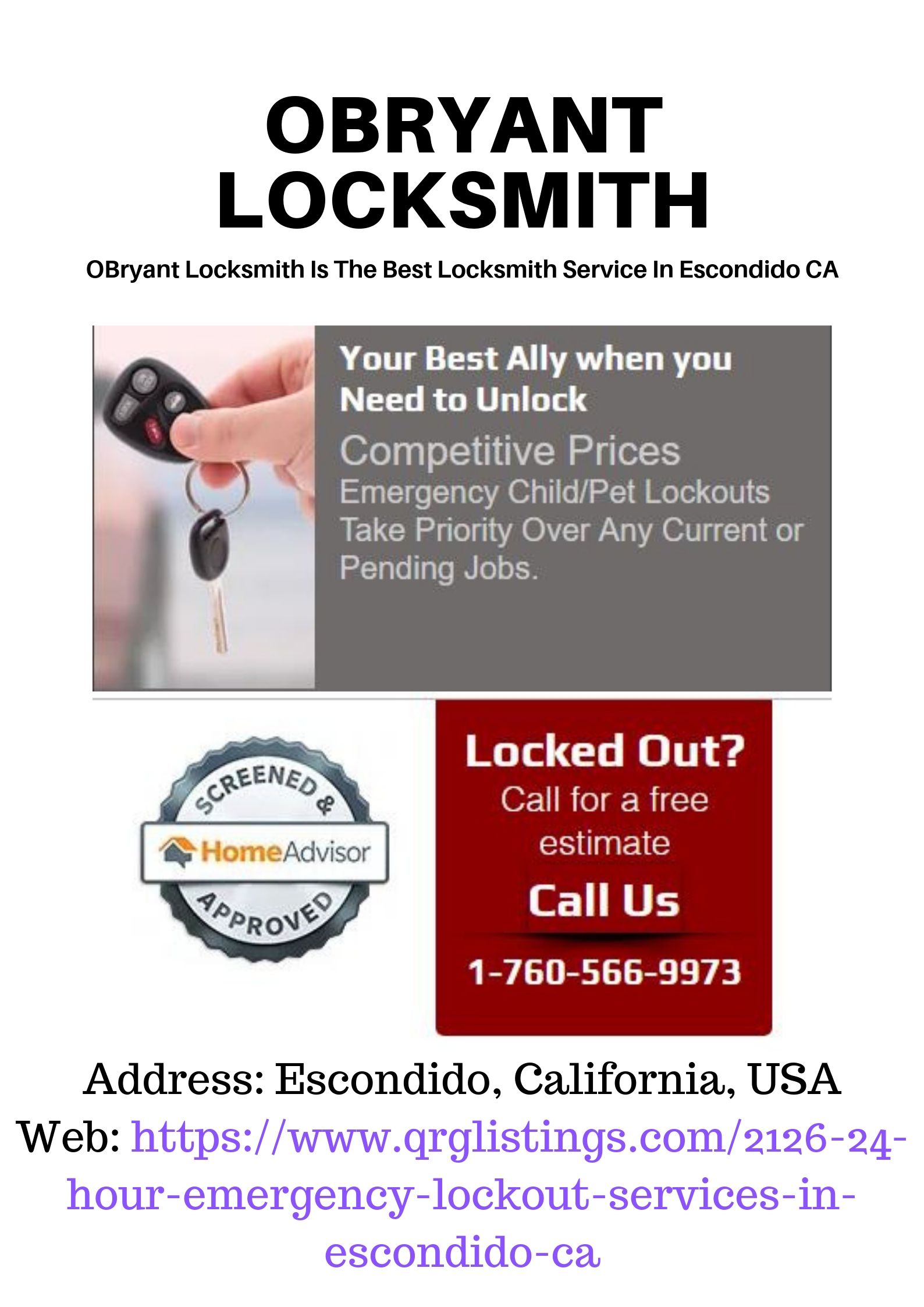 Obryant Locksmith | Locksmith Escondido CA Logo