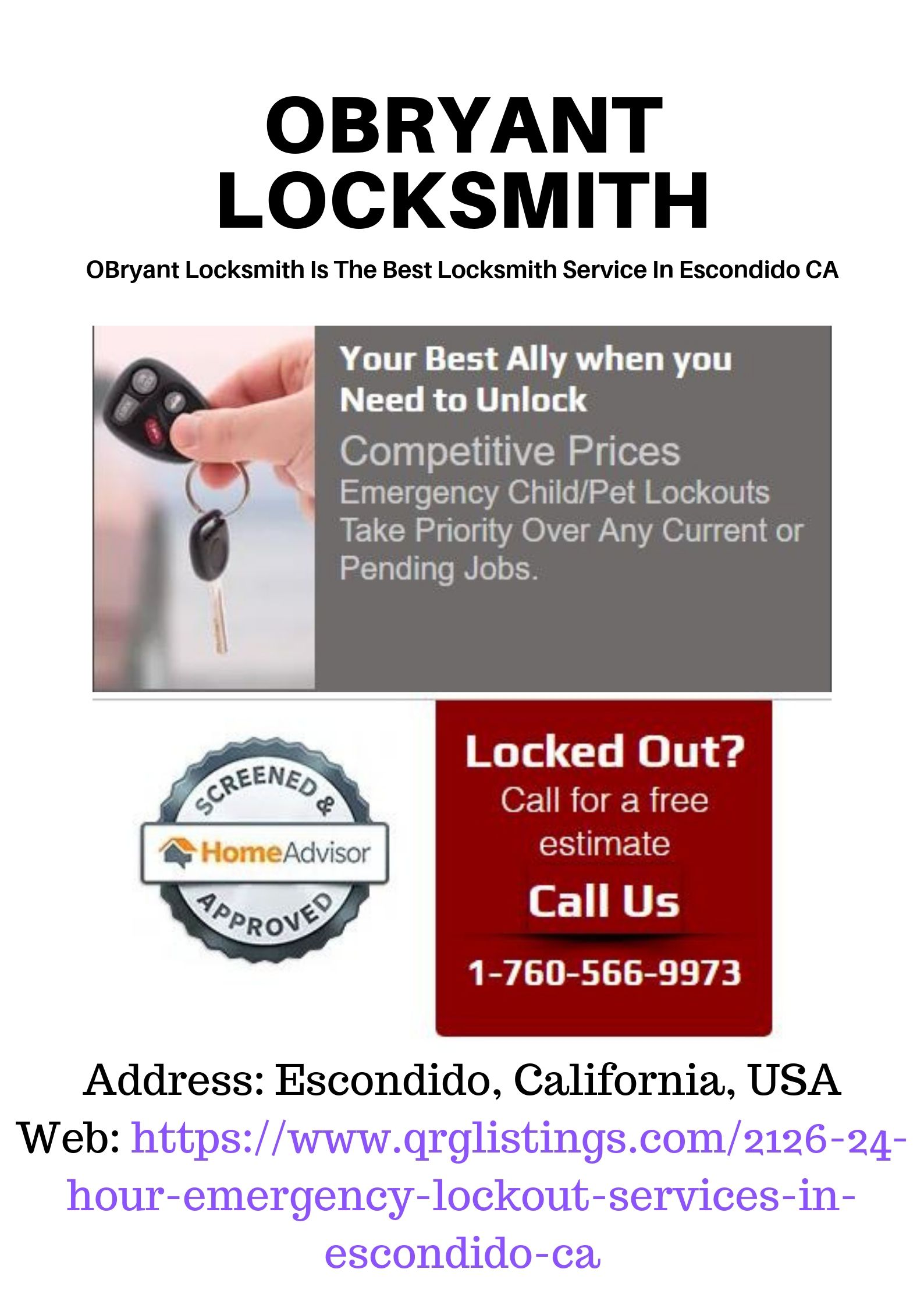 Company Logo For Obryant Locksmith | Locksmith Escondido CA'