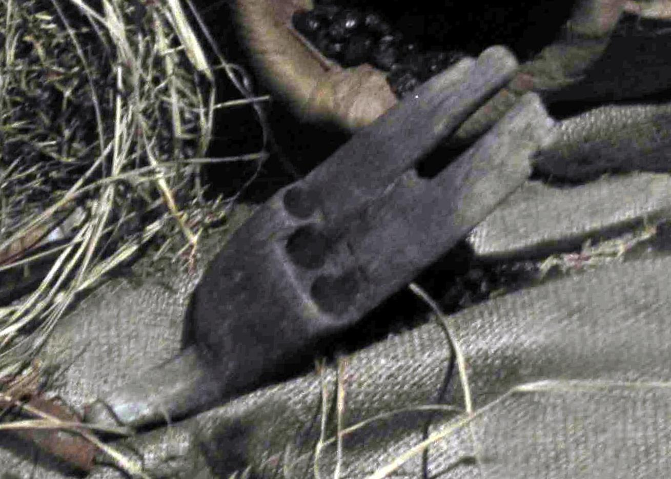 Joel Klenck: Bone tool, Artifact 8, Area C, Cave, Ararat.'