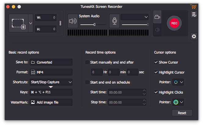 TunesKit Screen Recorder Screenshot