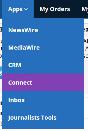 ReleaseWire - Apps Menu - Connect'