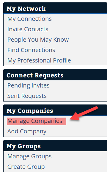 ReleaseWire Connect -Manage Companies'