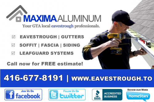 eavestrough and gutters in Toronto and Mississauga'