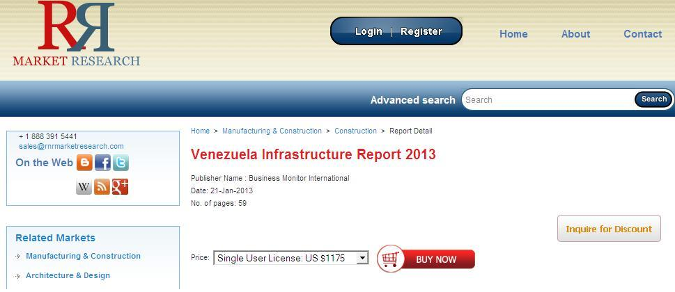 Venezuela Infrastructure Market Forecast to 2013'