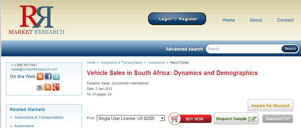 South Africa Vehicle Sales Analysis'
