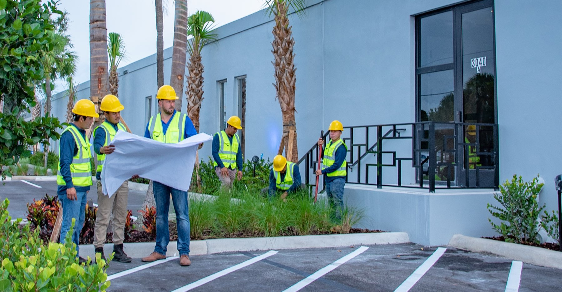 Pink and Green Lawn Care and Landscape