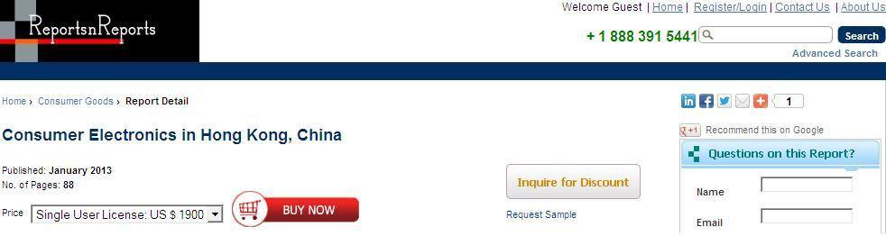 Consumer Electronics in Hong Kong, China'