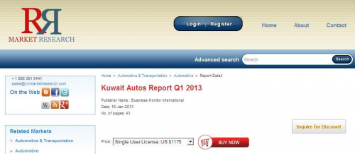 Kuwait Autos Report Q1 2013'
