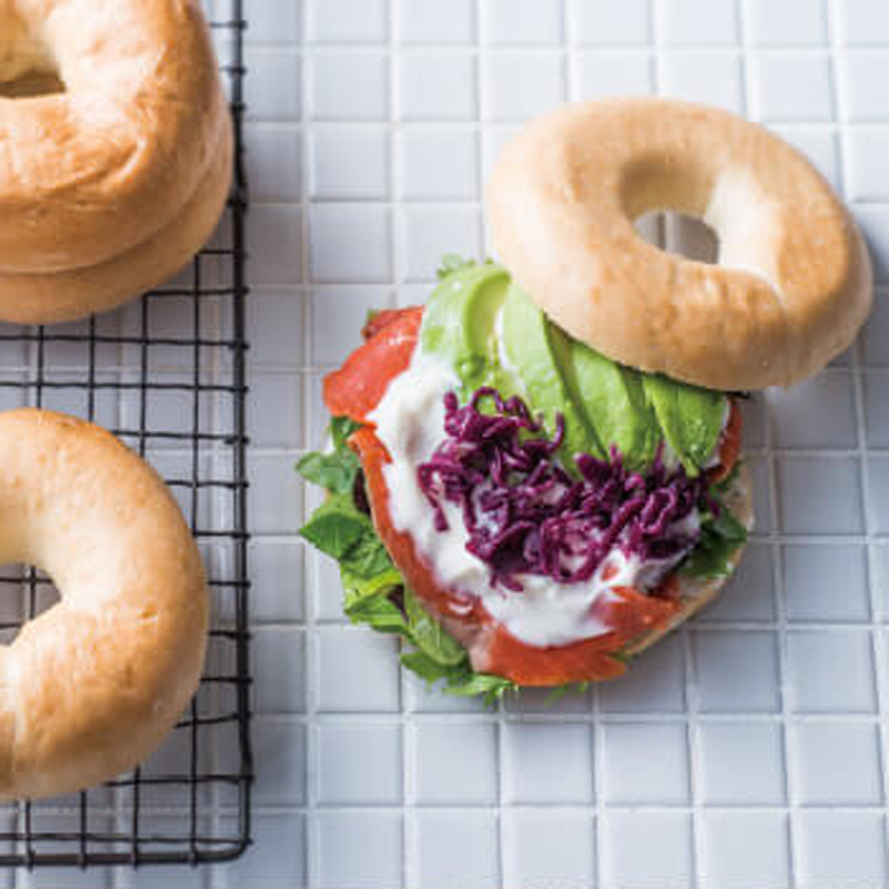 CCSS spread on bagel'