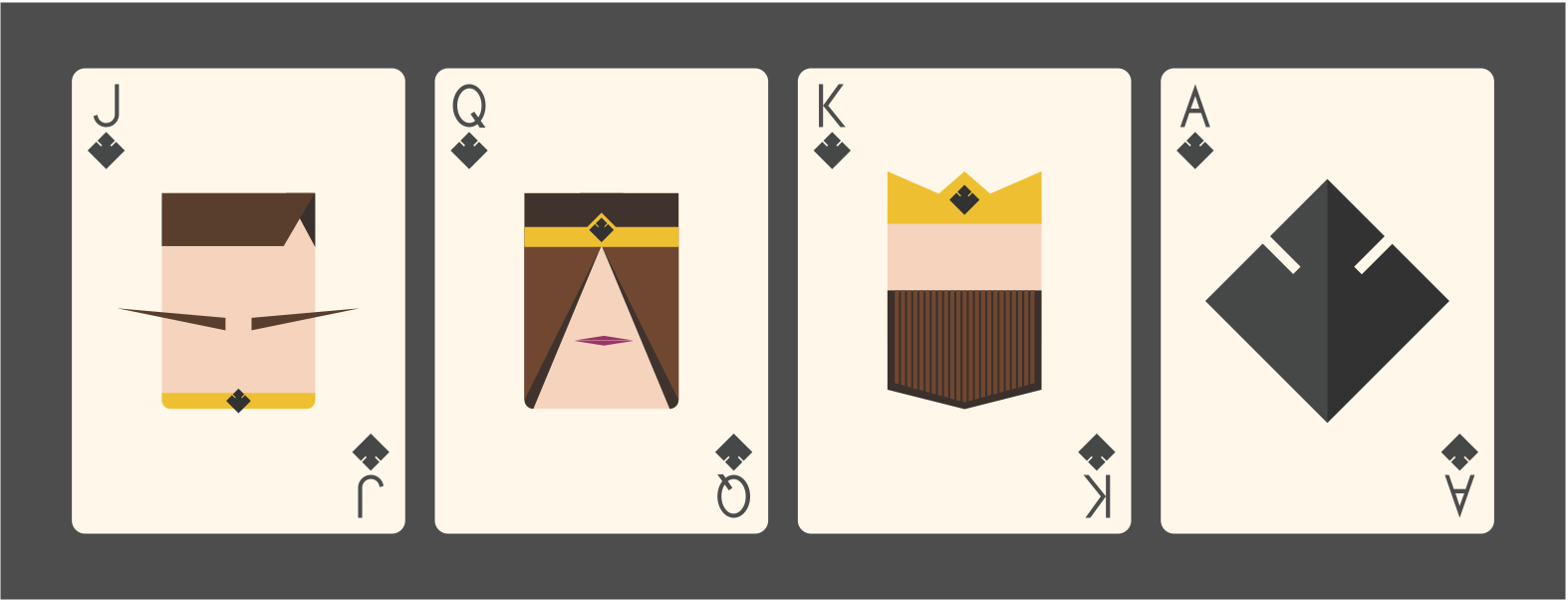 Light Roast Playing Cards - Faces Clubs