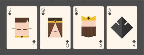 Light Roast Playing Cards - Faces Clubs'