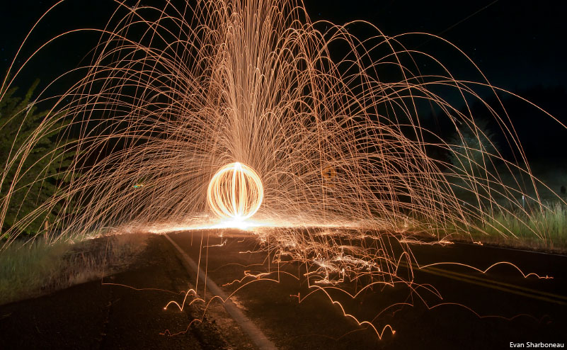 Visually effective photo techniques include light painting