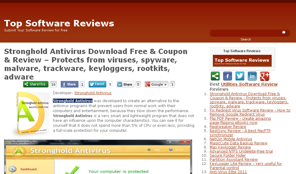 Stronghold Antivirus Review'