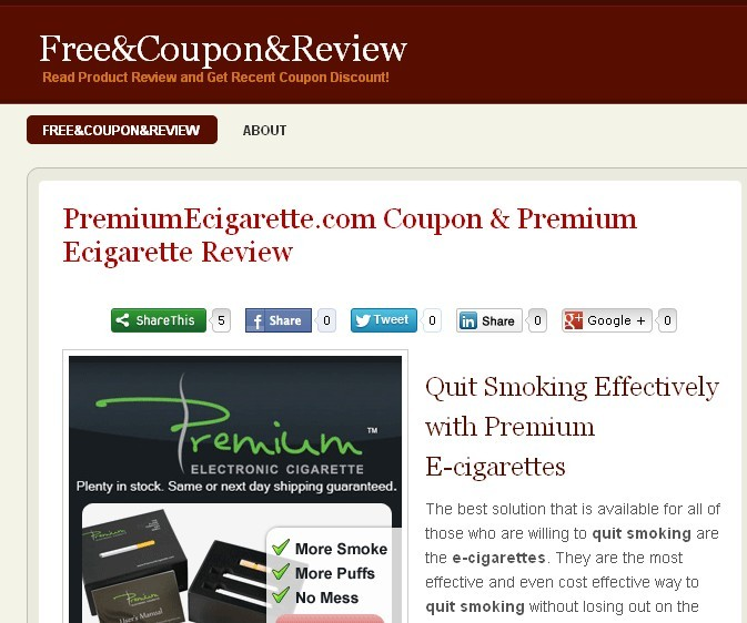 Premium E-cigarette Coupon'