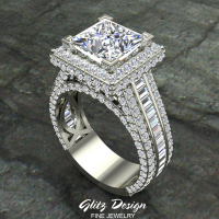 Princess cut Diamond Rings by Glitz Design