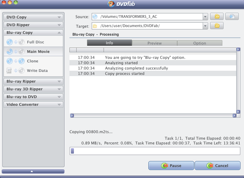 DVDFab Blu-ray Copy for Mac'