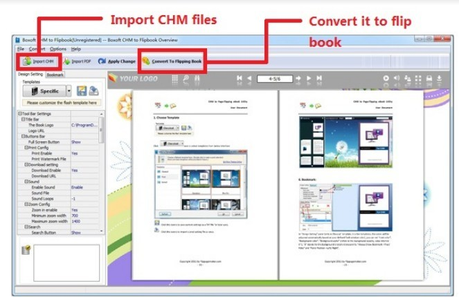 Boxoft CHM to Flipbook'